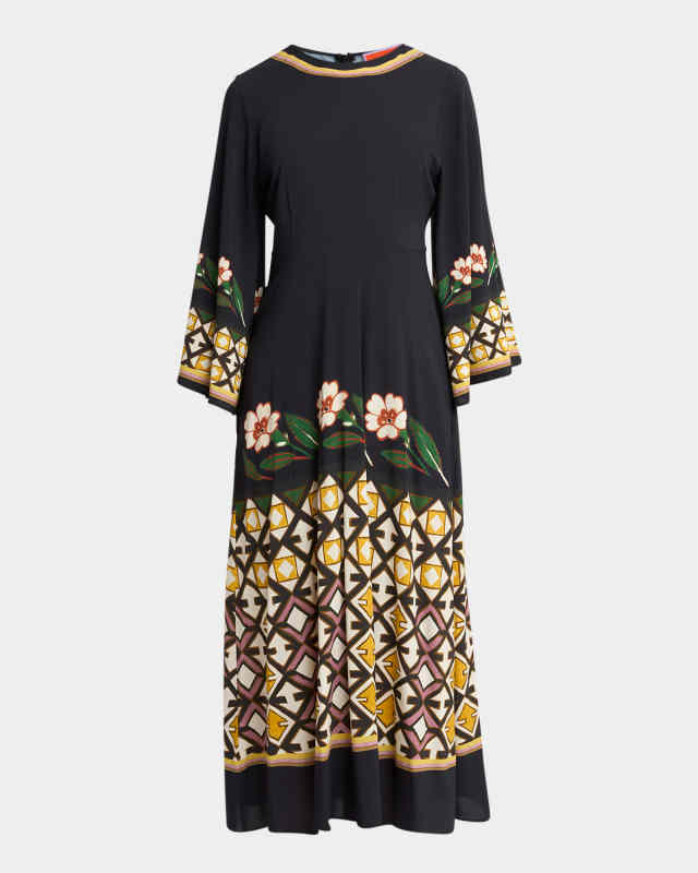 Sorella Flare-Sleeve Midi Dress